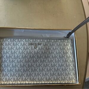 Michael Kors Silver Wristlet